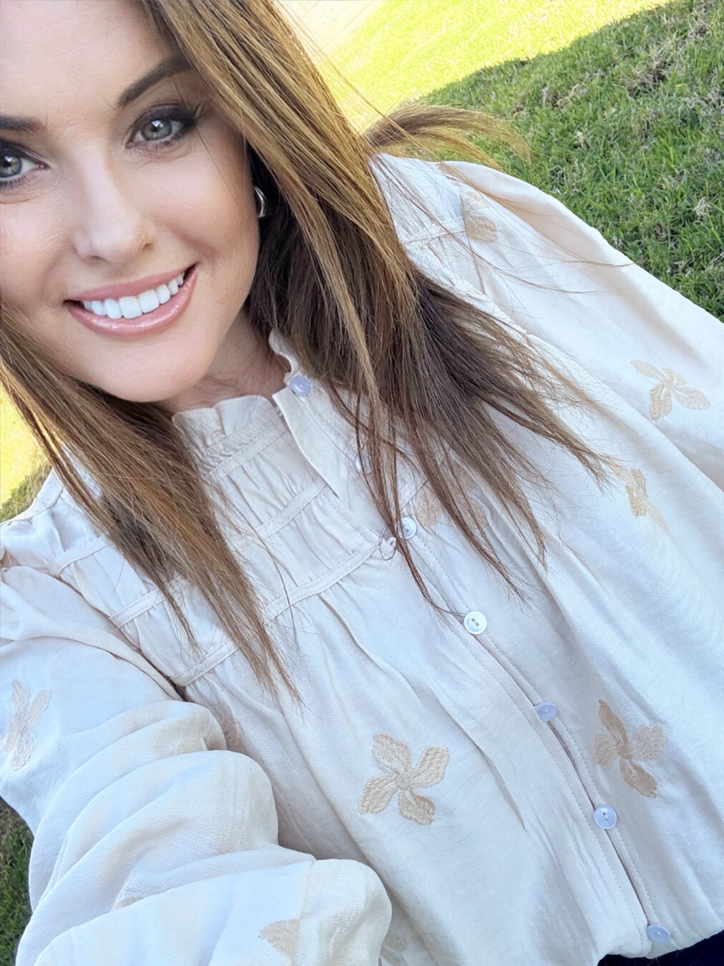 SAGE Embroidered Blouse