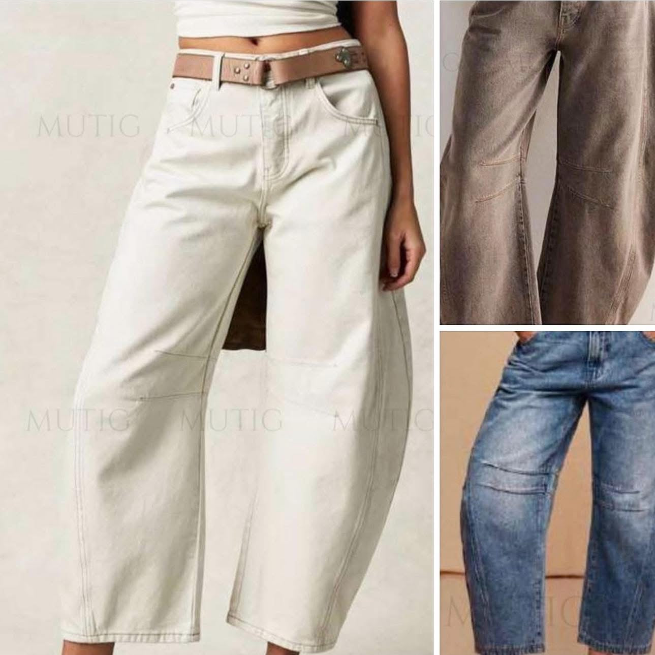 B A R R E L ❤️ J E A N S denim, grey & cream