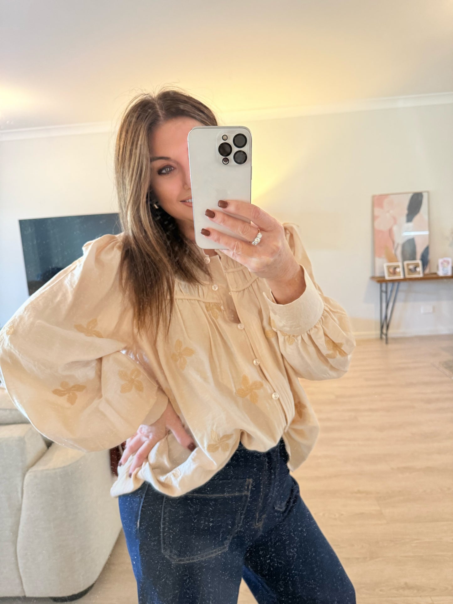 SAGE Embroidered Blouse