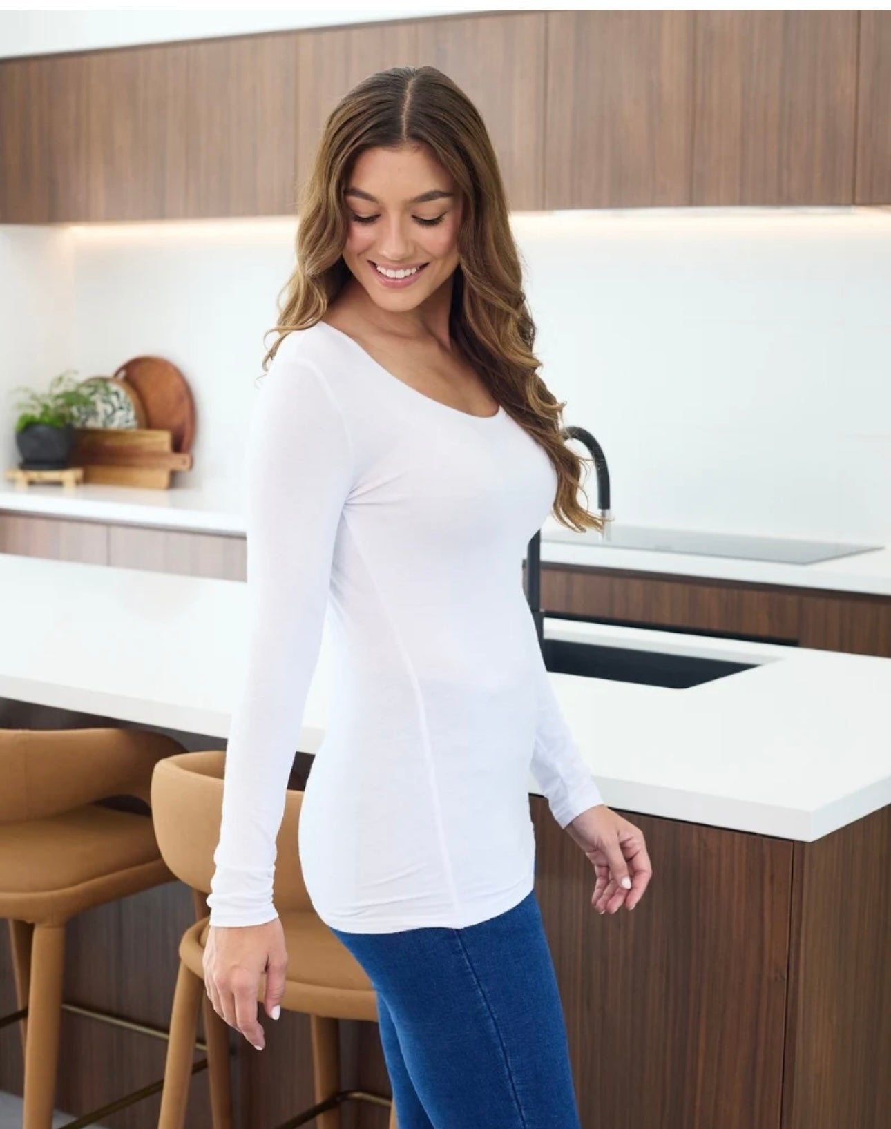 LAYERING LONG SLEEVE TEE - WHITE