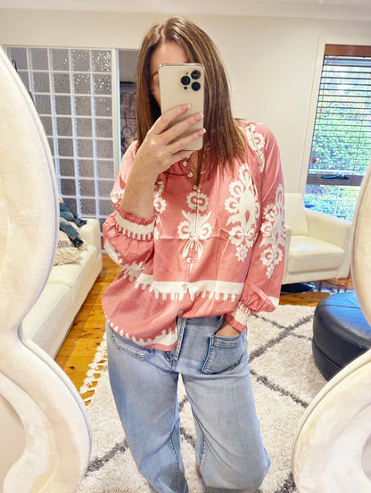 MERCY BLOUSE - BLUSH