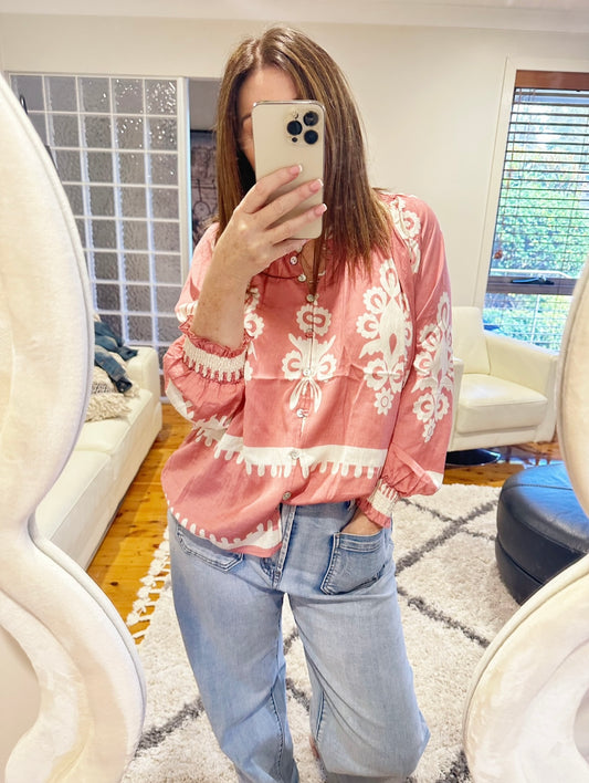 MERCY BLOUSE - BLUSH