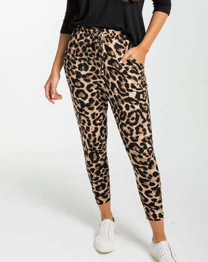 SLOUCH PANT - BROWN ANIMAL