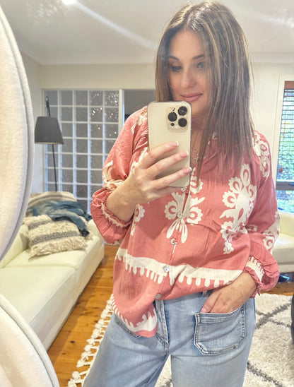 MERCY BLOUSE - BLUSH